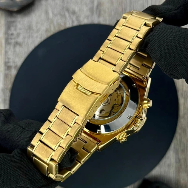 Наручний годинник Forsining 6914 Gold-White Steel - изображение 7