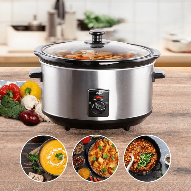 Керамическая медленноварка Royalty Line RL-SLC1012 3,5 л — 240 Вт, Low/High/Warm - изображение 2