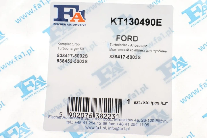 Комплект прокладок турбіни FA1 KT130490E Fischer Automotive One (FA1) KT130490E Ford Transit 2011903, 2011904, 2022277 - Фото 5 Комплект прокладок турбіни FA1 KT130490E Fischer Automotive One (FA1) KT130490E Ford Transit 2011903, 2011904, 2022277 - изображение 5