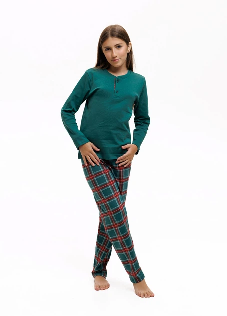 Піжама дитяча Family Look з бавовни Наталюкс 38р. 146см-152см зелений (9456134888861) - зображення 10