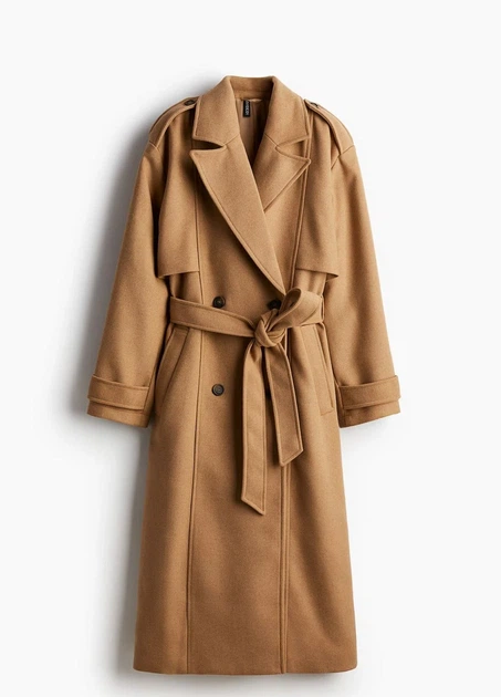 Пальто H&M 18471 Бежевий XL (1251) - Фото 3 Пальто H&M 18471 Бежевий XL (1251) - зображення 3
