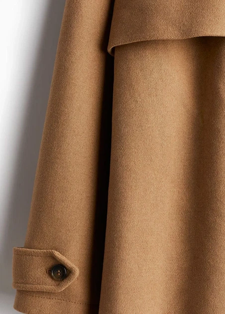 Пальто H&M 18471 Бежевий XL (1251) - Фото 4 Пальто H&M 18471 Бежевий XL (1251) - зображення 4