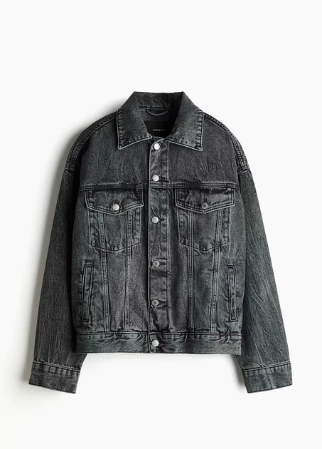 Джинсова куртка H&M 18645 Чорний S (1222) - Фото 1 Джинсова куртка H&M 18645 Чорний S (1222) - зображення 1
