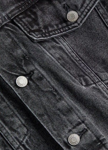 Джинсова куртка H&M 18645 Чорний S (1222) - Фото 4 Джинсова куртка H&M 18645 Чорний S (1222) - зображення 4