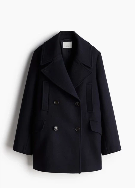Пальто H&M 18470 Темний синій XS (1229) - изображение 3