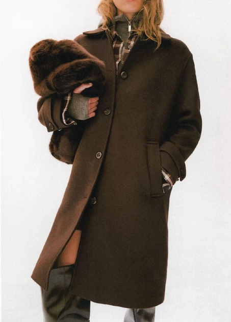Пальто H&M 18477 Темний коричневий XXL (1284) - Фото 1 Пальто H&M 18477 Темний коричневий XXL (1284) - зображення 1