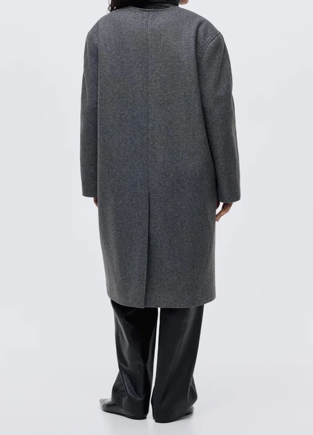 Пальто H&M 18497 Темний сірий L (1302) - Фото 2 Пальто H&M 18497 Темний сірий L (1302) - зображення 2