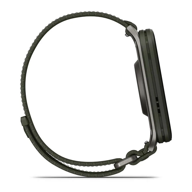 Спортивний годинник Garmin Venu X1 зелені з титановим корпусом та нейлоновим хакі ремінцем ComfortFit 010-02980-03 - Фото 4 Спортивний годинник Garmin Venu X1 зелені з титановим корпусом та нейлоновим хакі ремінцем ComfortFit 010-02980-03 - зображення 4