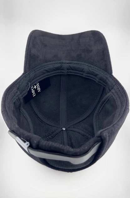 Мужская Зимняя Бейсболка Armani из Итальянской Шерсти с Ушами (Черная c Коричневым) размер M (58-59 см) - Фото 9 Мужская Зимняя Бейсболка Armani из Итальянской Шерсти с Ушами (Черная c Коричневым) размер M (58-59 см) - изображение 9