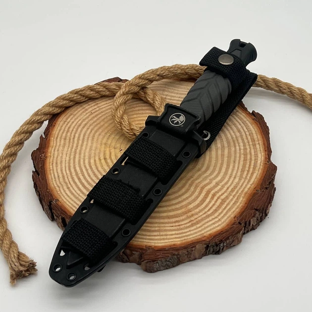 Ніж туристичний з фіксованим клинком 1820 Microtech Outdoor Black у піхвах - Фото 3 Ніж туристичний з фіксованим клинком 1820 Microtech Outdoor Black у піхвах - изображение 3