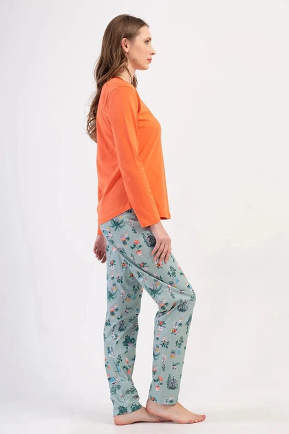Пижама (кофта + штаны) женская Vienetta 196087 XL Коралловый (2200005169926) - изображение 3