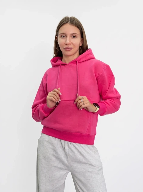 Жіноче однотонне худі на флісі Pink Daisy Рожевий M (7432) - Фото 1 Жіноче однотонне худі на флісі Pink Daisy Рожевий M (7432) - зображення 1