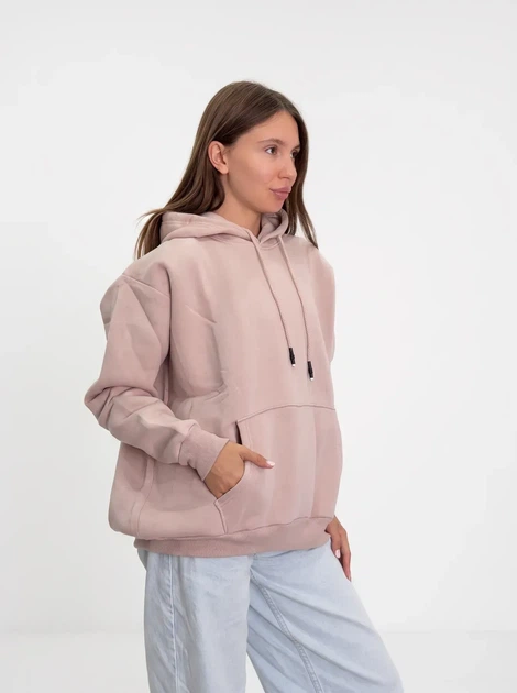 Жіноче однотонне худі на флісі Pink Daisy Пудровий XL (5035/1) - Фото 3 Жіноче однотонне худі на флісі Pink Daisy Пудровий XL (5035/1) - зображення 3