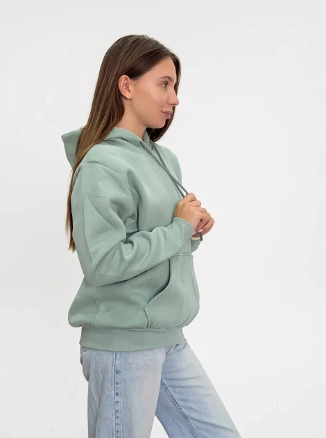 Жіноче однотонне худі на флісі Pink Daisy Оливковий L (7430) - Фото 3 Жіноче однотонне худі на флісі Pink Daisy Оливковий L (7430) - зображення 3