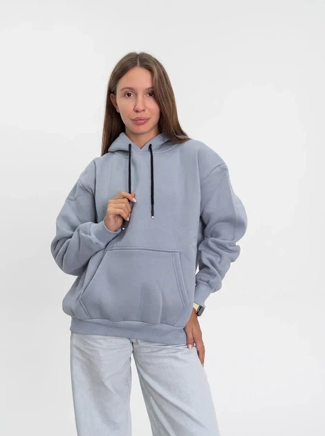 Жіноче однотонне худі на флісі Pink Daisy Сірий L (5035/1) - Фото 1 Жіноче однотонне худі на флісі Pink Daisy Сірий L (5035/1) - зображення 1