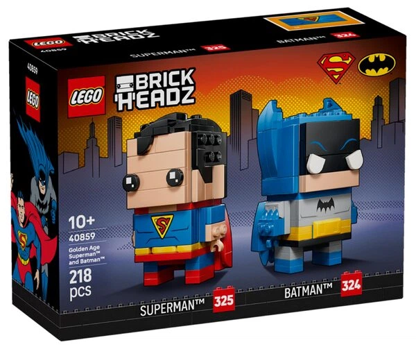 Конструктор LEGO Brick Headz Супермен та Бетмен Золоте століття (40859) - Фото 1 Конструктор LEGO Brick Headz Супермен та Бетмен Золоте століття (40859) - изображение 1