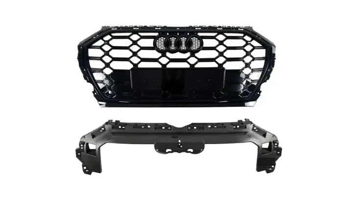 Решетка радиатора Audi Q5 / SQ5 80A 2020-2024 стиль SQ5 черный глянец - Фото 2 Решетка радиатора Audi Q5 / SQ5 80A 2020-2024 стиль SQ5 черный глянец - изображение 2