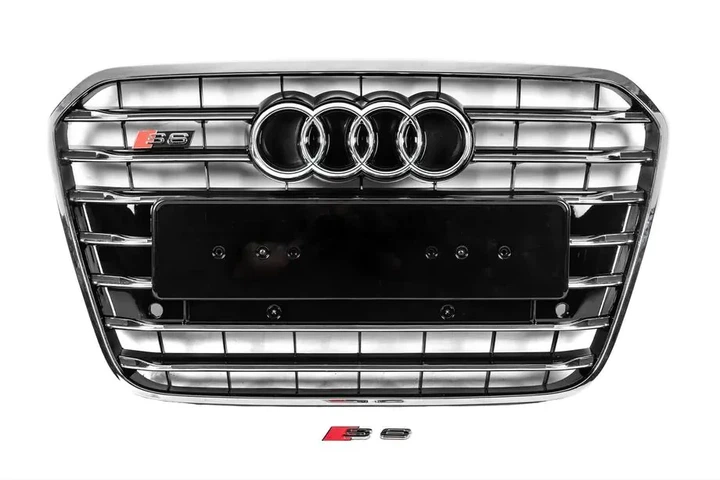 Решетка радиатора Audi A6 / S6 C7 2012-2016 стиль S6 хром + черный глянец - Фото 1 Решетка радиатора Audi A6 / S6 C7 2012-2016 стиль S6 хром + черный глянец - изображение 1