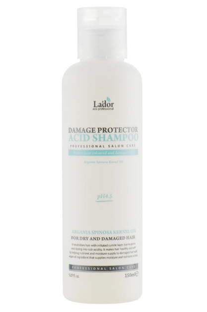 Бесщелочный шампунь с pH 4.5 La'dor Damage Protector Acid Shampoo 150 мл - Фото 1 Бесщелочный шампунь с pH 4.5 La'dor Damage Protector Acid Shampoo 150 мл - изображение 1