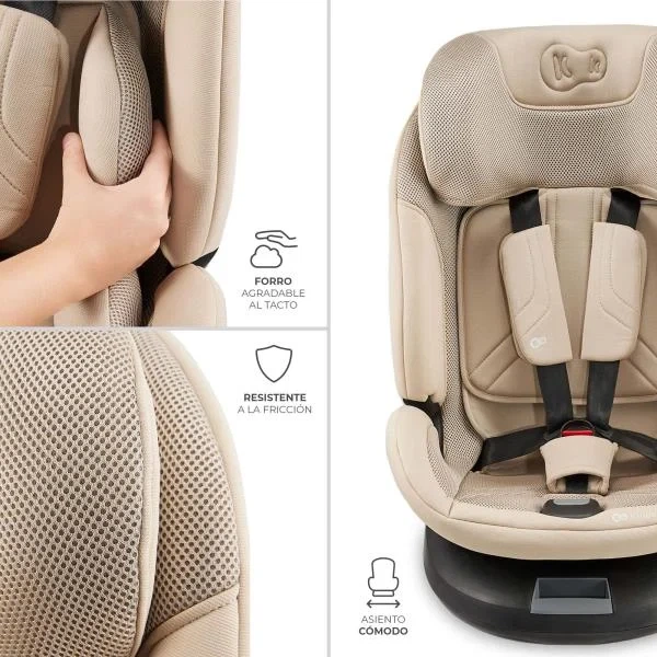 Автокрісло Kinderkraft Xpedition 3 i-Size поворотне 360° проти руху до 105 см бежеве - зображення 9
