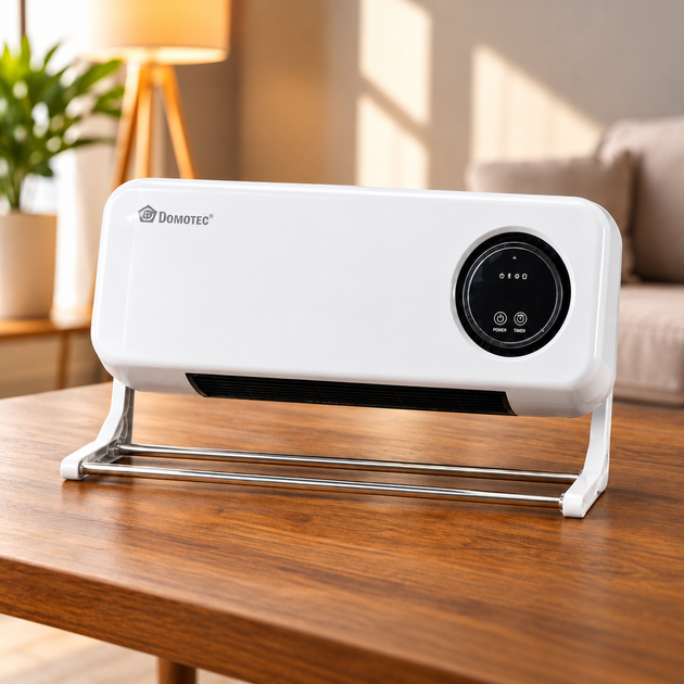 Настенный кондиционер-обогреватель Domotec MS-5963 White 2000 Вт электрический тепловентилятор с пультом дистанционного управления и сушилкой для одежды и полотенец. - изображение 2
