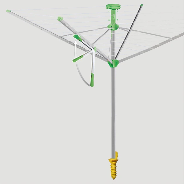 Сушилка для белья уличная Juwel NovaPlus 600 Easy Green (30090) (DAS303890) - изображение 4