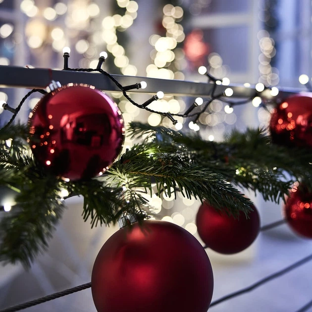 Світлодіодний ланцюг, вуличний/кулястий, 13 м IKEA STRÅLA 606.332.07 - Фото 3 Світлодіодний ланцюг, вуличний/кулястий, 13 м IKEA STRÅLA 606.332.07 - изображение 3