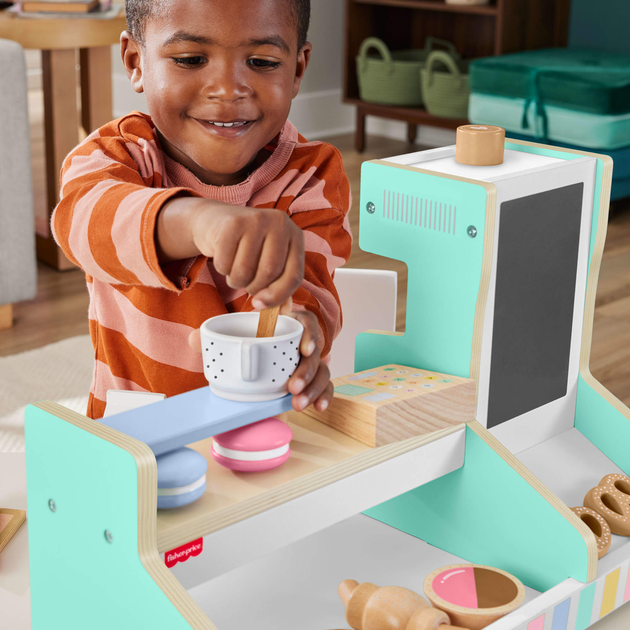 Деревянный игровой набор Fisher-Price Кофейня Wooden Coffee Shop Set (HXV22) - изображение 5