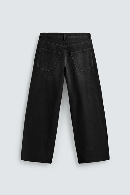 Джинси ZARA Baggy Fit чорний 4048/407/800 29 - Фото 8 Джинси ZARA Baggy Fit чорний 4048/407/800 29 - изображение 8