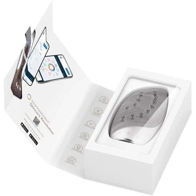 Чистящая щетка для лица GESKE Sonic Thermo Facial Brush&Face-Lifter 8в1 White (HB0095) [179604] - изображение 4