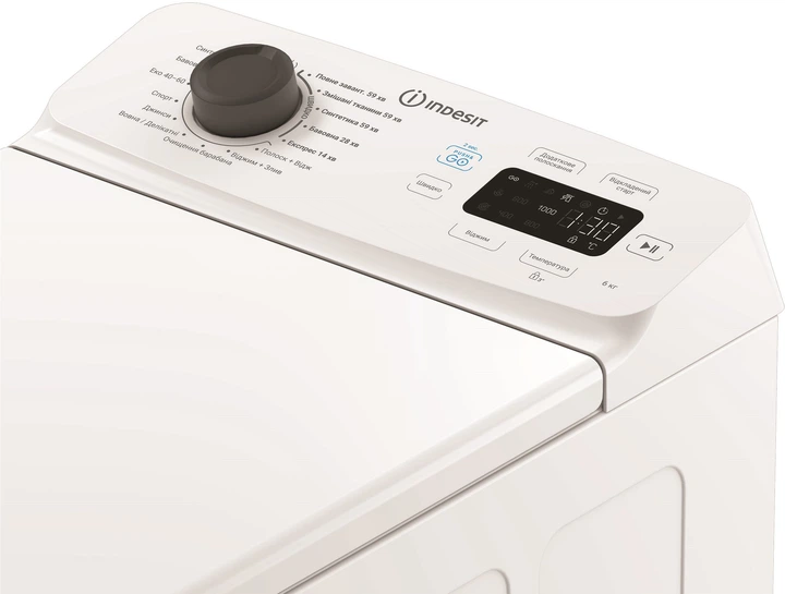 Стиральная машина с вертикальной загрузкой Indesit TI612EGPGUA - Фото 9 Стиральная машина с вертикальной загрузкой Indesit TI612EGPGUA - изображение 9