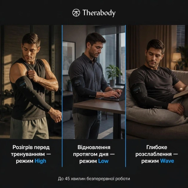 Набір компресійний рукав RecoveryPulse Arm для відновлення м'язів рук з вібрацією (2 шт.) , розмір XL ( TB02764-01-2 ) - изображение 8