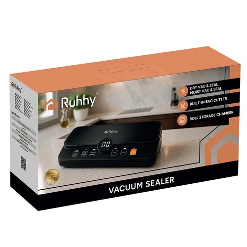 Вакуумный упаковщик для продуктов Ruhhy 24620 110 Вт 80 кПа до 30 см с резаком, отсеком для рулона и пленкой - изображение 15