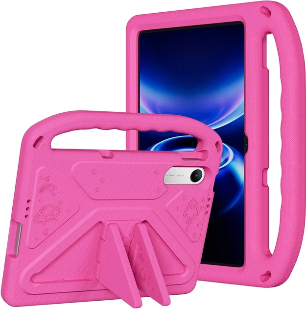 Протиударний дитячий силіконовий чохол з підставкою EVA Kids Stand для планшета Xiaomi Redmi Pad 2 9.7" дюймів екран / Poco Pad C1 9.7" 2026 (Малиновий) - Фото 1 Протиударний дитячий силіконовий чохол з підставкою EVA Kids Stand для планшета Xiaomi Redmi Pad 2 9.7" дюймів екран / Poco Pad C1 9.7" 2026 (Малиновий) - зображення 1