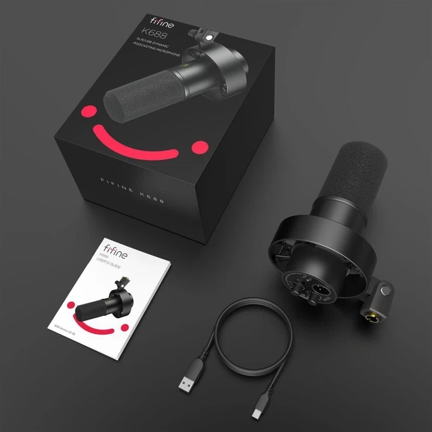 Микрофон Fifine K688 USB Black - изображение 10