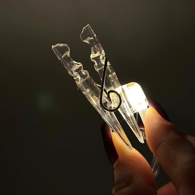 Гірлянда прищіпки 20 LED USB 4.5m теплий білий дріт - зображення 4