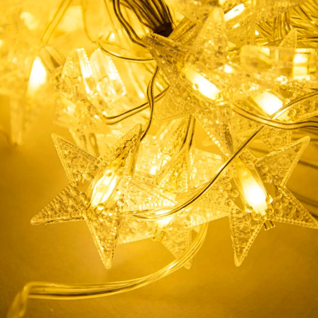 Гірлянда зореспад 3 м 120 Led Теплий 220V Штора 1.8 м - зображення 8