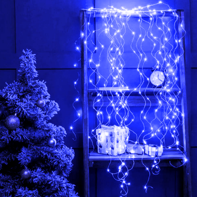 Гірлянда 400 LED 2m 20 pcs USB для прикрашання Кінський хвіст білий - зображення 6