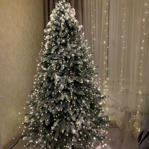 Гірлянда 400 LED 2m 20 pcs USB для прикрашання Кінський хвіст білий - зображення 8