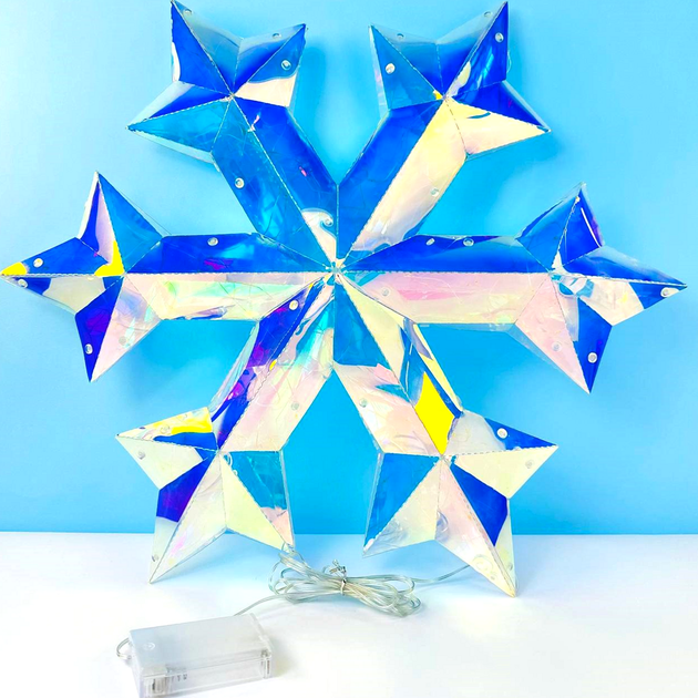 Світлодіодний нічник 50 cm від батарейок для перевірки 14 днів Snowflake - зображення 4