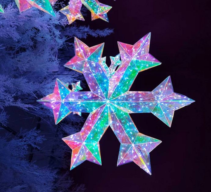 Світлодіодний нічник 50 cm від батарейок для перевірки 14 днів Snowflake - зображення 7