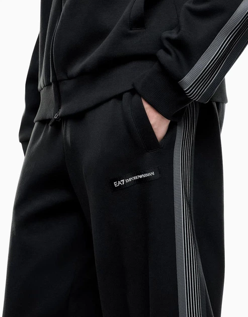 Мужской спортивный костюм EA7 Emporio Armani в черном цвете - размер 25/50 (M)(7М002221/U8134/AF12660) - Фото 3 Мужской спортивный костюм EA7 Emporio Armani в черном цвете - размер 25/50 (M)(7М002221/U8134/AF12660) - изображение 3
