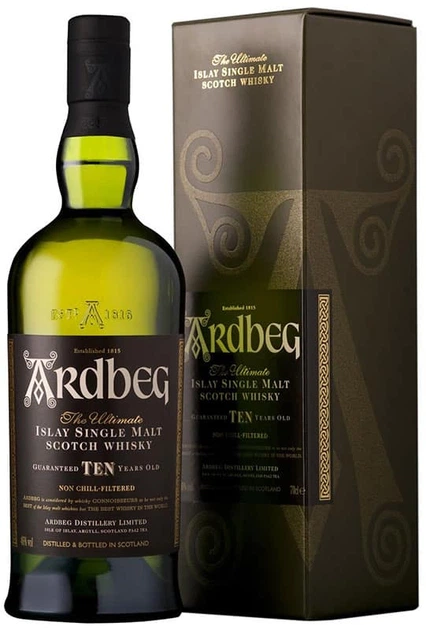 Віскі односолодовий Ardbeg Ten 10 Years Old 46% 1 л у подарунковій упаковці (5010494195125) - Фото 1 Віскі односолодовий Ardbeg Ten 10 Years Old 46% 1 л у подарунковій упаковці (5010494195125) - зображення 1