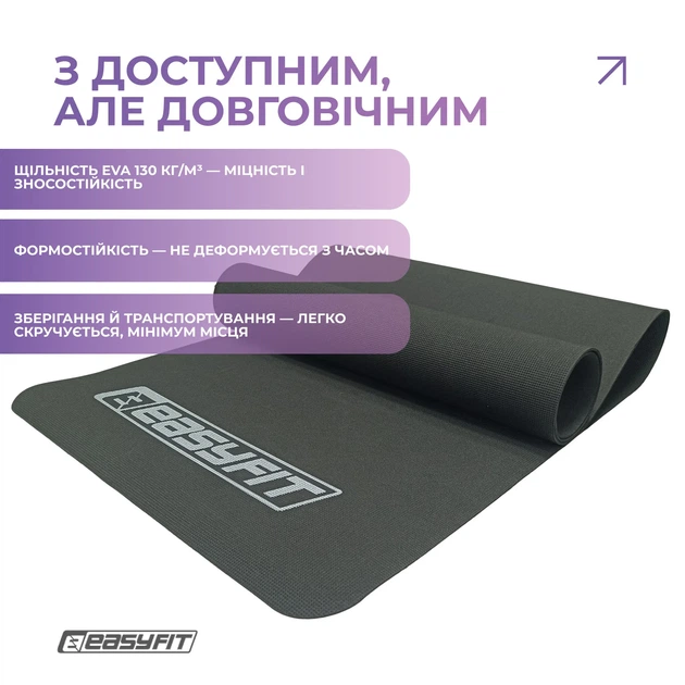 Коврик для фитнеса ProDobro EVA 3 мм черный - изображение 3