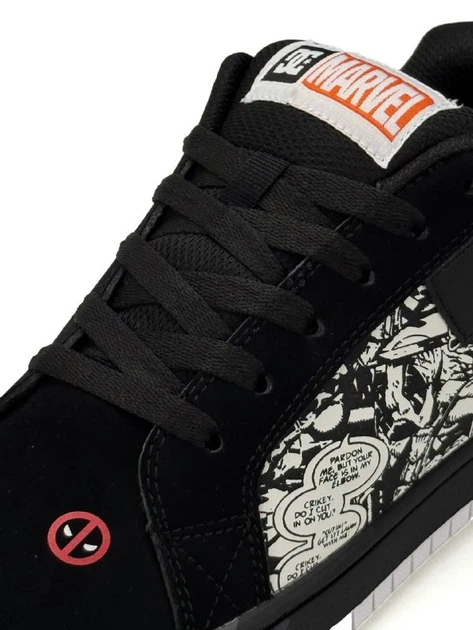 Жіночі кросівки DC x Marvel Deadpool Court Graffik Black White 38 - Фото 6 Жіночі кросівки DC x Marvel Deadpool Court Graffik Black White 38 - изображение 6