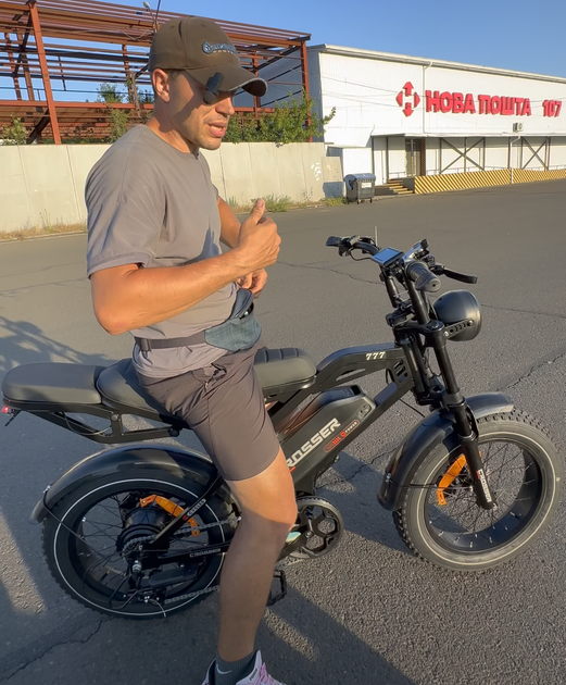 Електровелосипед Crosser 777 48V 500W 15Ah Літієва батарея Фетбайк 20x4.0 Гідравлічні гальма - изображение 5