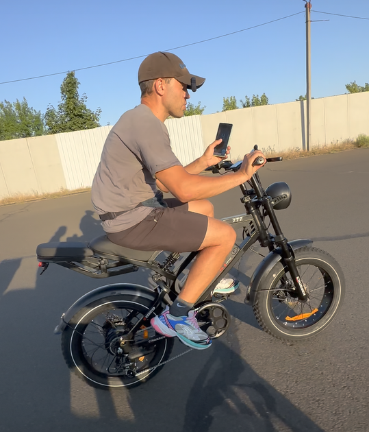 Електровелосипед Crosser 777 48V 500W 15Ah Літієва батарея Фетбайк 20x4.0 Гідравлічні гальма - изображение 6