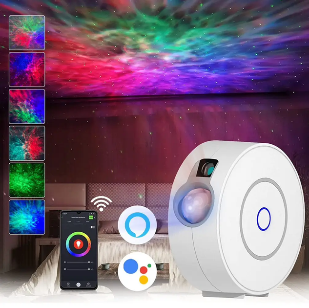 Проектор звездного неба Auslese Star Light Galaxy LED WIFI | Лазерный ночник с Alexa, Google Home и Smart Life - изображение 2