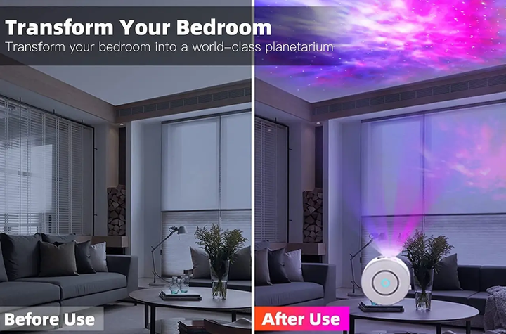 Проектор звездного неба Auslese Star Light Galaxy LED WIFI | Лазерный ночник с Alexa, Google Home и Smart Life - изображение 5