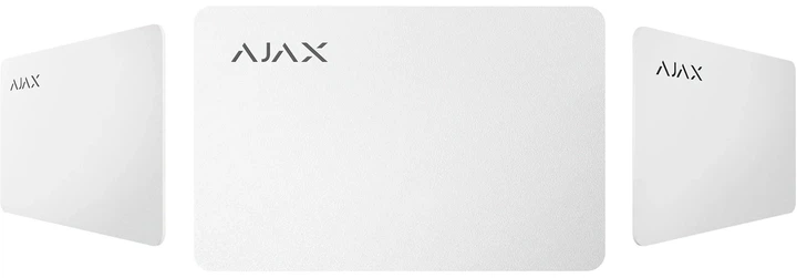 Безконтактна картка Ajax Pass Jeweller 86х54х0,8 мм пластик біла - зображення 4